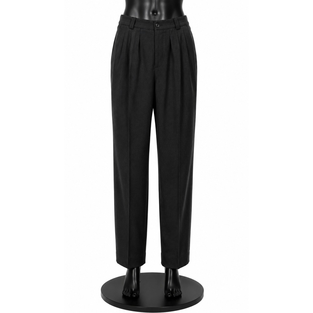Herman Geist Womens Dress Pants Size 14 Gray Straight Leg 100% Wool Fully Lined